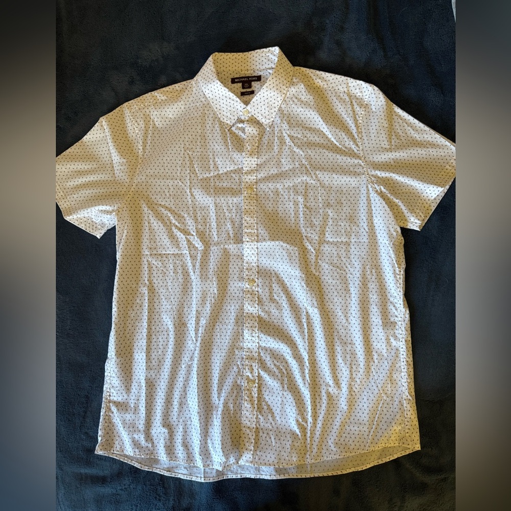 Men's White Polka Dot Shirt
